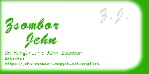 zsombor jehn business card